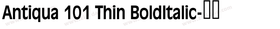Antiqua 101 Thin BoldItalic字体转换